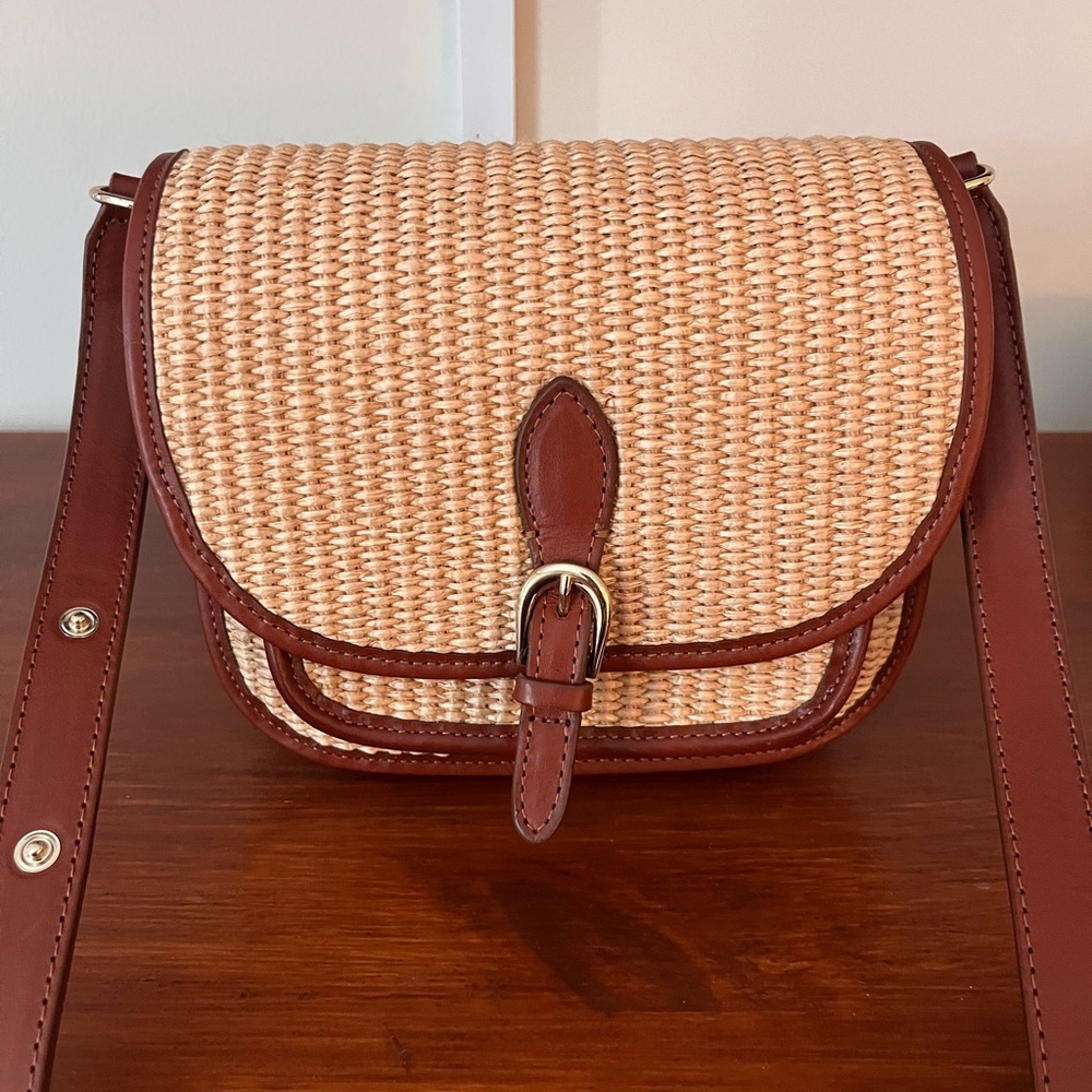 Sezane Rattan Crossbody Bag